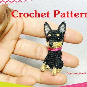 Pattern Crochet Chihuahua -  Mini Chihuahua - Amigurumi Pattern - English PDF pattern - PDF Files Instant Download.