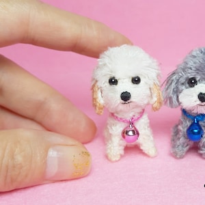 Cute Tiny Crochet Poodle - Amigurumi Dog - Made to Order