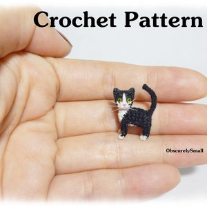 Tiny Crochet Tuxedo Cat Pattern - Amigurumi Cat Pattern - PDF Files Instant Download