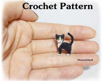 Tiny Crochet Tuxedo Cat Pattern - Amigurumi Cat Pattern - PDF Files Instant Download
