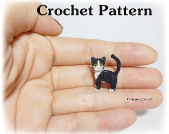 Tiny Crochet Tuxedo Cat Pattern - Amigurumi Cat Pattern - PDF Files Instant Download