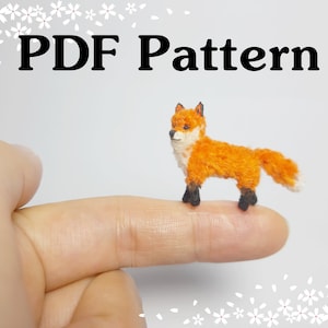 Tiny Crochet Fox Pattern - Amigurumi Pattern - PDF Files Instant Download