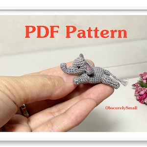 Tiny Crochet Elephant Pattern - Amigurumi Pattern - PDF Files Instant Download