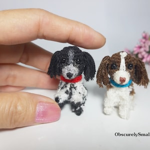 Crochet Springer Spaniel Amigurumi: Miniature Dog Figurine