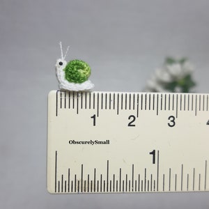 Micro Snail - Tiny Snail - Miniature Crochet Animal - Amigurumi Animals ...