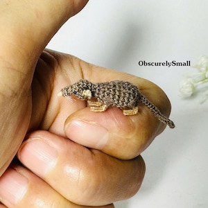 Mini Crochet Etruscan shrew - Tiny Mouse - Amigurumi Mouse- Made to Order