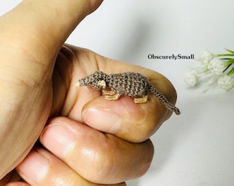 Mini Crochet Etruscan shrew - Tiny Mouse - Amigurumi Mouse- Made to Order