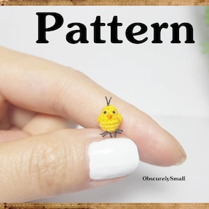 Micro Crochet Baby Chicken - Amigurumi Pattern - PDF Files Instant Download