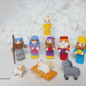 Mini Crochet Nativity Set: 9-Piece Amigurumi Christmas Decor