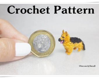 Mönster för schäferhund - Amigurumi hund - PDF-filer direkt nedladdning
