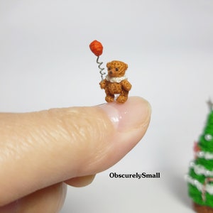 Micro crochet bear Tiny Bear Amigurumi Animals Dolls House Toys image 9