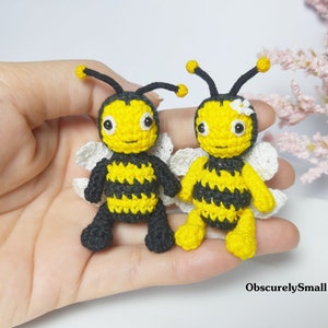 Bee Crochet - Cute Crochet Bee - Mini Bee Amigurumi Charm - Crochet Bumble Bee Plush - Mini Bee Amigurumi Plush