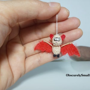 Murciélago de ganchillo - Pequeño murciélago de ganchillo - Amigurumi Halloween - Hecho a la medida