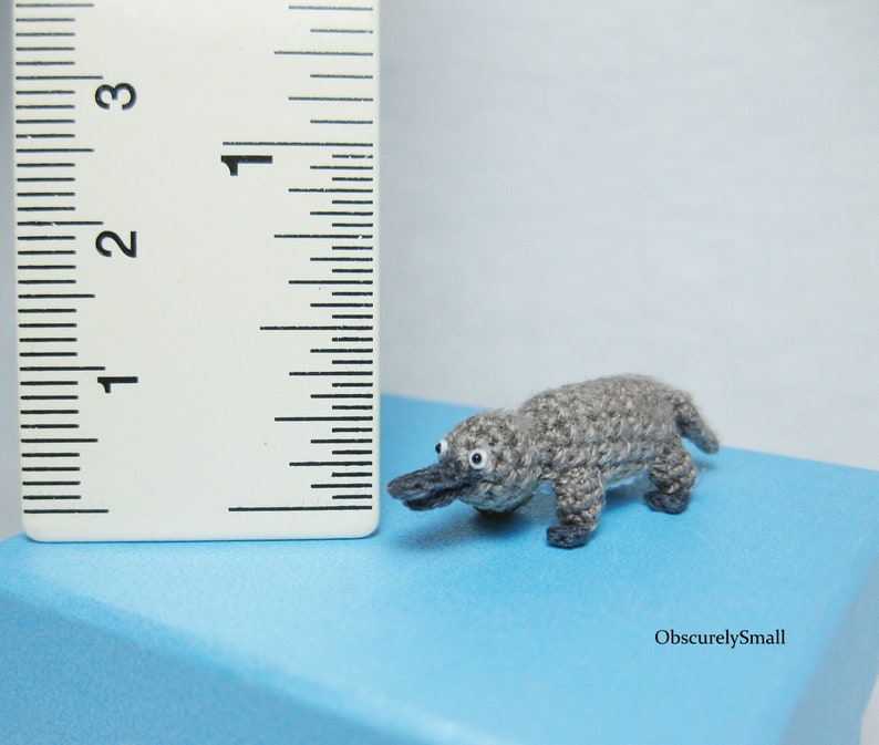Tiny Crochet Platypus  Miniature Amigurumi Platypus  Made to image 4