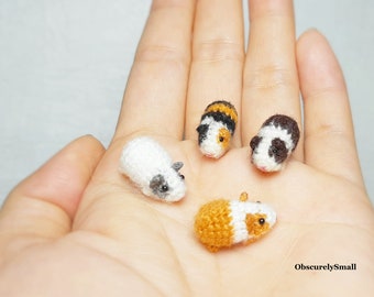 Miniature Crochet Guinea Pig - Amigurumi Guinea Pig - Made to Order