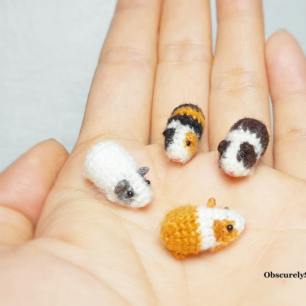 Miniature Crochet Guinea Pig: Amigurumi Pet Figurine