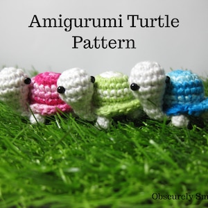 Miniature Amigurumi Turtle Pattern - PDF Instant Download - Amigurumi Turtle - Crochet Animal Pattern