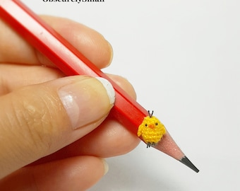 Micro Crochet Baby Chicken - Amigurumi Chicken - Made to Order