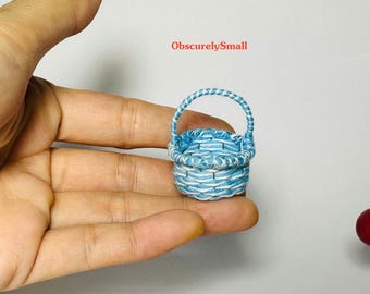 Tiny Basket for Mini Dog and Cat - Dollhouse - Made to Order - Etsy