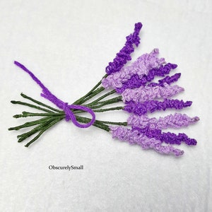 Tiny Crochet Lavender Flower Pot Amigurumi Flower Made to Order image 4