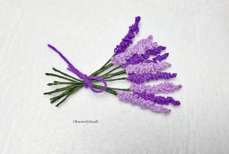 Tiny Crochet Lavender Flower Pot Amigurumi Flower Made to Order image 4