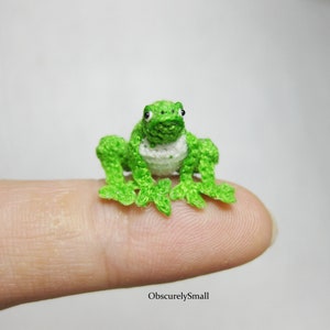Tiny Crochet Frog: Miniature Amigurumi Frog Figurine