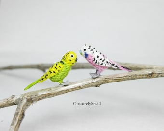 Tiny Crochet Budgerigar - Amigurumi Bird - Made to Order