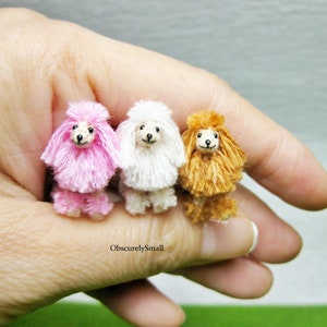 Miniature Crochet Poodle - Amigurumi Poodle - Made to Order