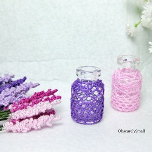 Tiny Crochet Lavender Flower Pot Amigurumi Flower Made to Order image 9