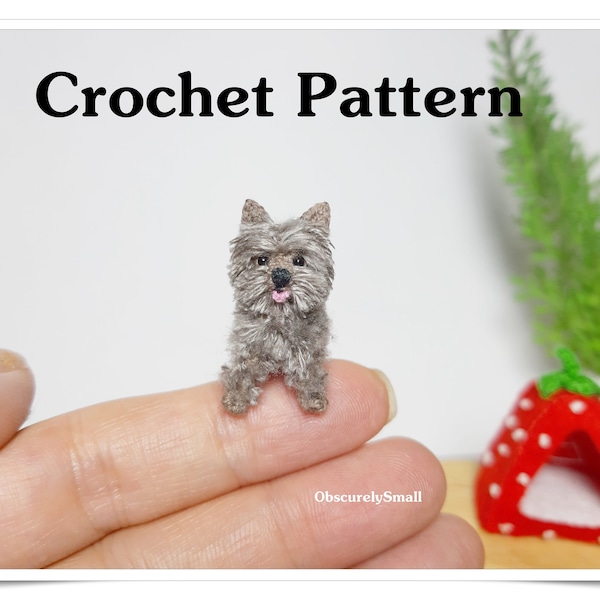 Mini Crochet Cairn Terrier Dog Pattern - Chien Amigurumi - Fichiers PDF Téléchargement instantané