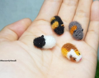 Porquinho-da-índia de crochê em miniatura: pequeno animal de estimação amigurumi