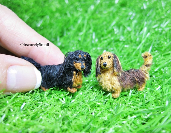 Miniature Long Haired Dachshund Amigurumi Dog Made To Etsy