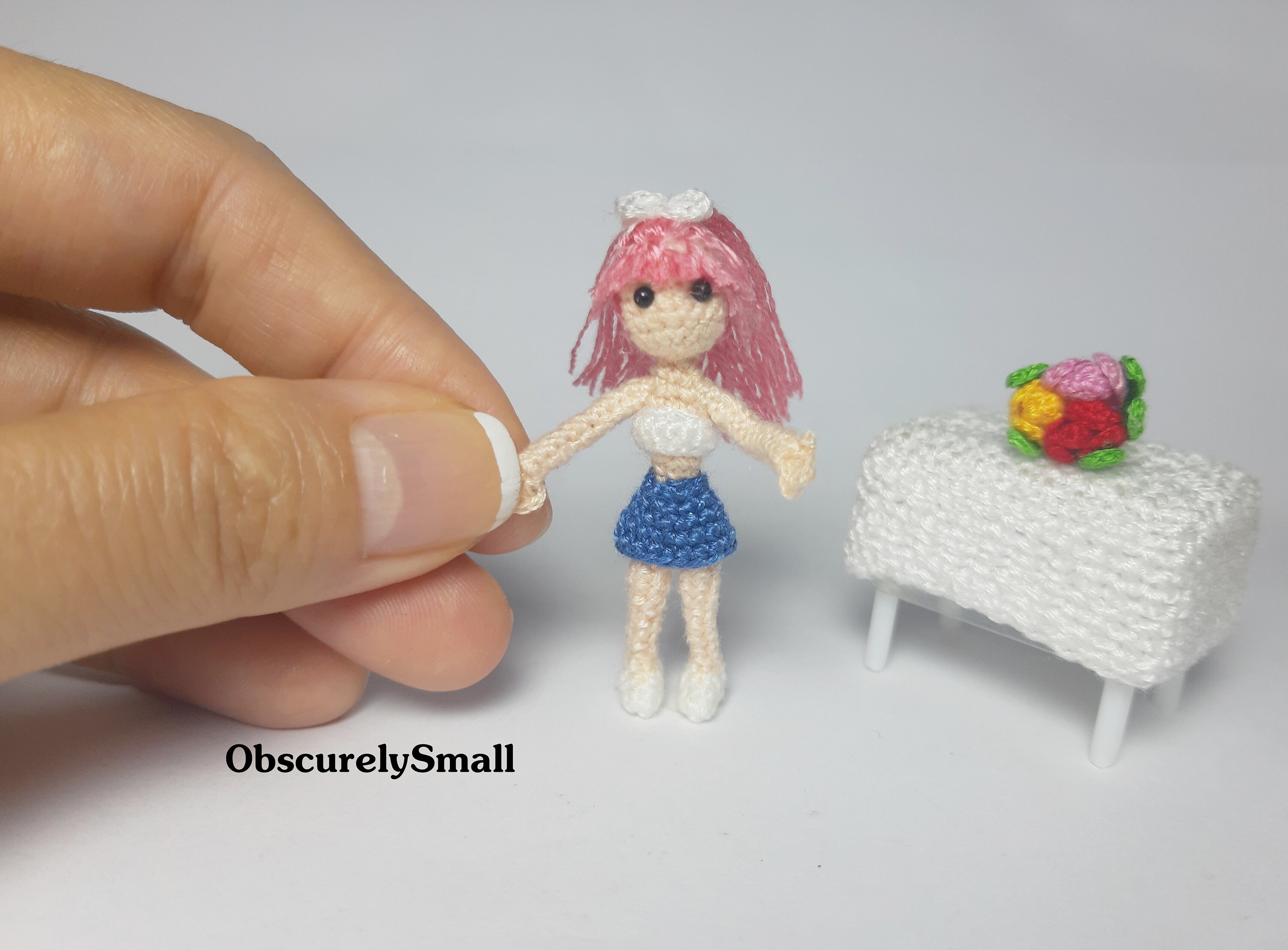 Tiny Doll Crochet Doll Amigurumi Doll Miniature Crochet Etsy