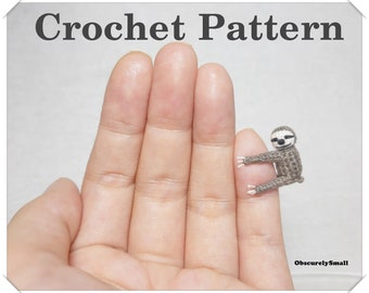 Crochet Sloth Pattern – Miniature Amigurumi Sloth (PDF Download)