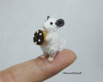 Tiny Crochet Chinchilla - Amigurumi Chinchilla - Made to Order