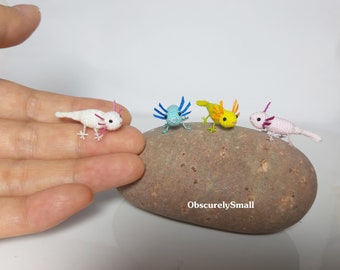 Axolotl Resin Cabochon/ Miniature Axolotl Charm/ Sea Animal