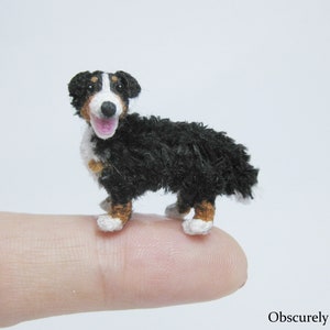 Miniature Crochet Bernese Mountain Dog - Amigurumi Dog - Made to Order