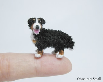 ミニチュアかぎ針編みバーニーズマウンテンドッグ - あみぐるみ犬