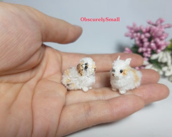 Tiny Rabbit - Amigurumi Rabbit - Miniature Bunny - Tiny Crochet Bunny - Made to Order.