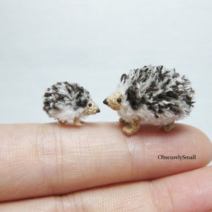 Tiny Miniature Cute Hedgehog Family - Adorable Small Amigurumi Animal - Made to Order