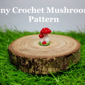 Modello di funghi in miniatura all&#39;uncinetto - Modello Amigurumi - Download istantaneo dei file PDF