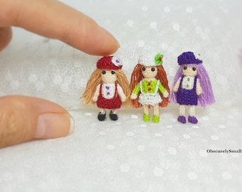 Miniature Crochet Doll - Amigurumi Doll - Made to Order