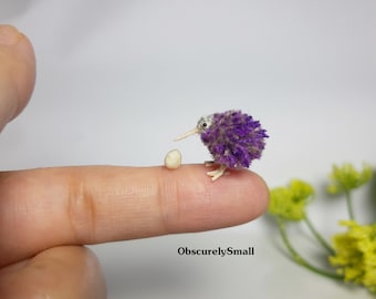 Tiny Crochet Kiwi Bird with Egg - Miniature Amigurumi