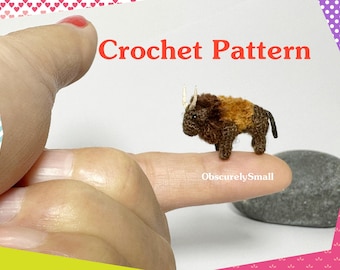 Miniature Crochet American Buffalo Pattern – Amigurumi Toy (PDF Download)