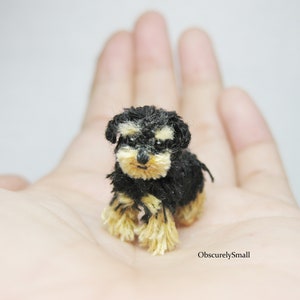 Miniature Crochet Yorkipoo - Amigurumi Dog - Made to Order