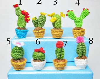 Piccolo Crochet Potted Cactus - Piante Amigurumi - Made to Order