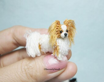 小さなかぎ針編みのパピヨン - 編みぐるみ犬 - オーダーメイド - Etsy 日本
