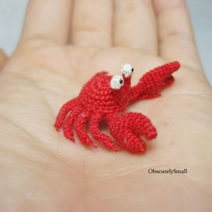 Tiny Crochet Crab - Amigurumi Crab - Made to Order