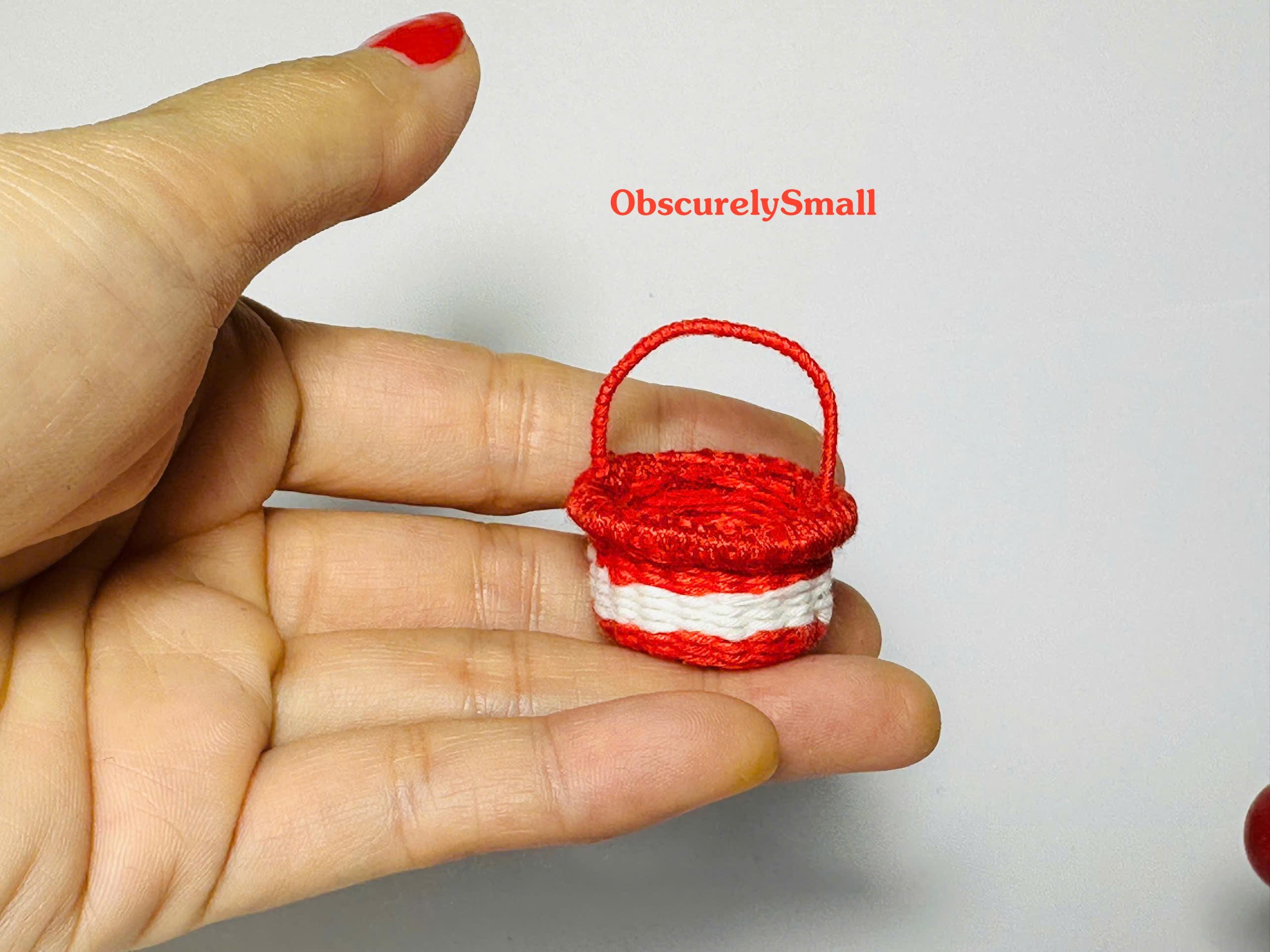 Tiny Basket for Mini Dog and Cat - Dollhouse - Made to Order - Etsy
