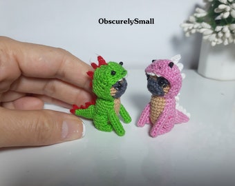 Pug Dog - Tiny Crochet Pug - Amigurumi Dog - Made to Order